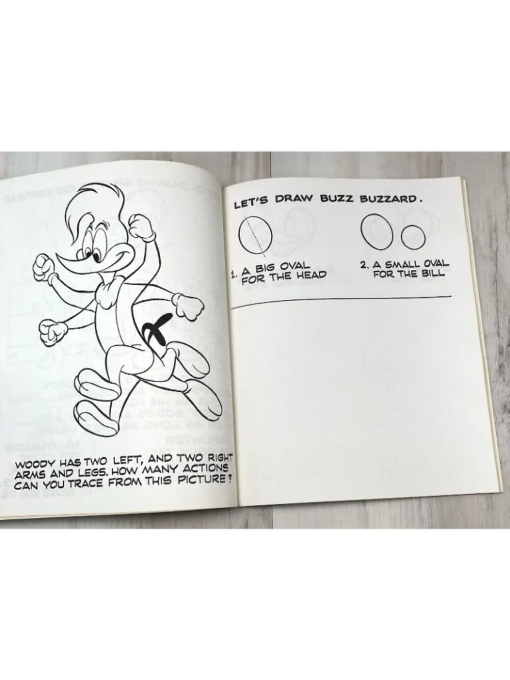 VTG 1983 Lot 2 Golden How to Draw Activity Books Mickey Mouse & Woody Woodpecker